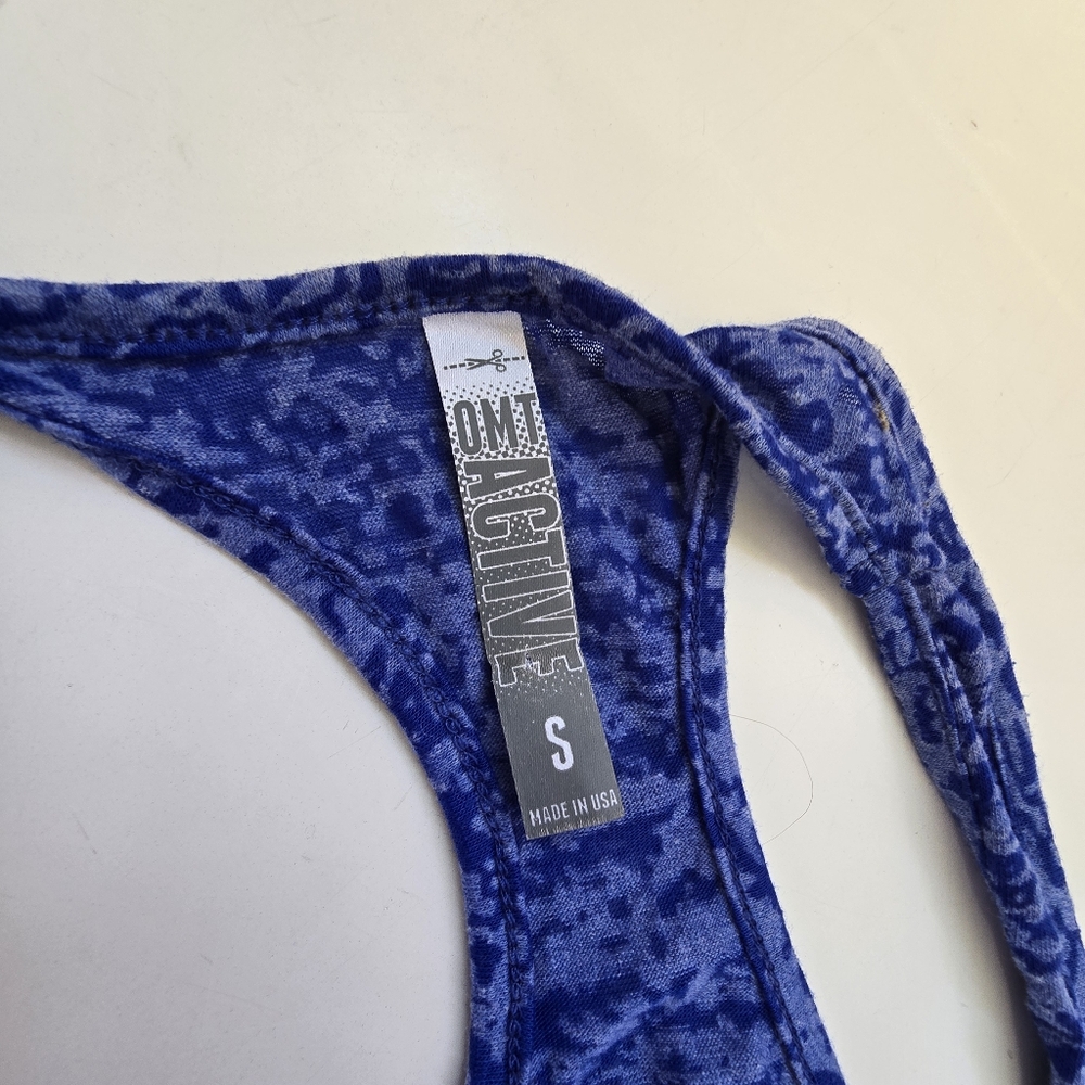 OMT Active Blue Razorback Women's Tank Top Size Small - Picture 3 of 5